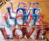 "Love" Plank Shelf in 10 colors and styles.  Lights too!