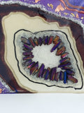 Peacock Purples Resin Geode