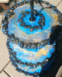 3-tier service tray faux geodes