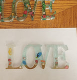 "Love" Plank Shelf in 10 colors and styles.  Lights too!