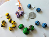 Butterfly Polymer Clay Beads with Swarovski chatons -20 total
