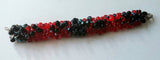 Black and Red Glass Bubble Bracelet