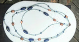 Lapis and Copper multi-strand necklace