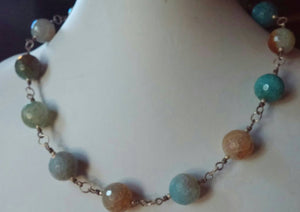 Cracklin"' Agate in Teal and Browns