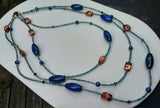 Lapis and Copper multi-strand necklace