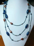 Lapis and Copper multi-strand necklace