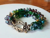 Rainbow of Bubbles Glass Bracelet