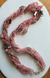 Pink and Silver Multi Strand Necklace