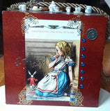 Cigar Box Purse -  Classic Alice in Wonderland Cigar Box Purse