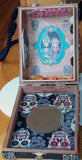 Cigar Box Purse - Dia De Los Muertos cigar box purse-sugar skulls