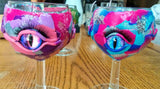 Bright And Creepy Wine Goblets- multi-colored - wine glasses