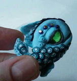 Blue Fish Clay Bead