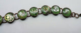 Steampunk in green and copper bracelet