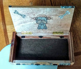 Cigar Box Treasure Box - dog/puppy theme