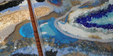 Resin Geode Painting Set in Blues
