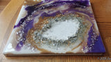 Freeform Resin Geode Set in Purple