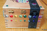 Sugar Skull cigar box treasure box -6" X 7" X 4"