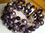 Cloisenne Bracelet - You deserve this purple cloisenne