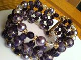 Cloisenne Bracelet - You deserve this purple cloisenne