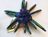 Sticks & Stone hair clip set- pearls and genuine lapis stoned flowers