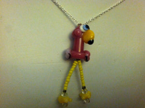 Silly Lampwork Flamingo