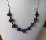 Maverick Jewels-Red, White, & Blue Lampwork