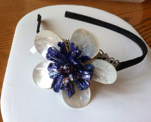Maverick Jewels-Shell & Pearl Flower Headband