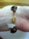 Maverick Jewels-florals in red bracelet