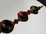 Maverick Jewels-florals in red bracelet
