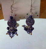 Stunning Purple Crystal Earrings