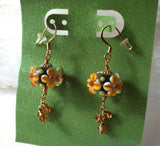 Maverick Jewels-lampwork flowers earrings