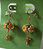 Maverick Jewels-lampwork flowers earrings