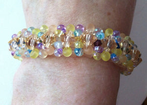 Maverick Jewels-Peachy Crystal Bubble Bracelet