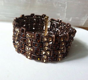 Maverick Jewels-chocolate crystal bracelet