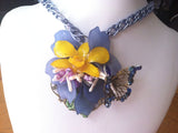 Maverick Jewels- Pansy Orchid pendant/brooch