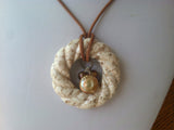 Maverick Jewel- Carved Stone Donut w/Pearls